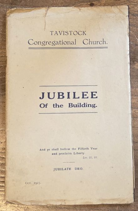 Tavistock Congregational Church, Jubilee of the Building October 1923