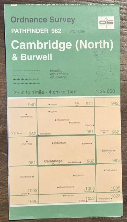 Cambridge (North) & Burwell. 1:25000 Pathfinder Map 982 (TL 46/56)
