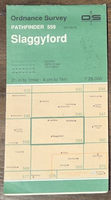 Slaggyford. 1:25000 Pathfinder Map 559 (NY 65/75)