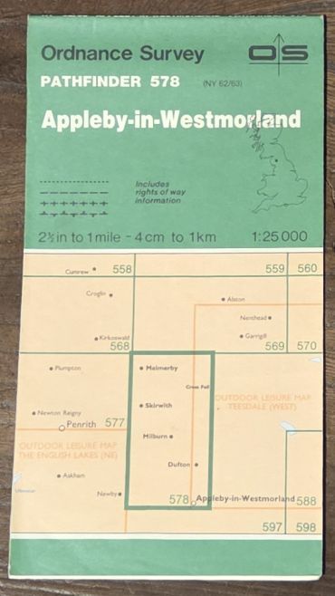 Appleby-in-Westmorland. 1:25000 Pathfinder Map 578 (NY 62/63)