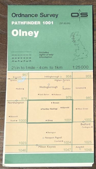 Olney. 1:25000 Pathfinder Map 1001 (SP 85/95)