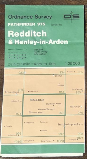 Redditch & Henley-in-Arden. 1:25000 Pathfinder Map 975 (SP 06/16)