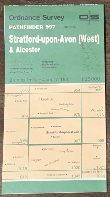 Stratford-upon-Avon (West) & Alcester. 1:25000 Pathfinder Map 975 (SP 06/16)