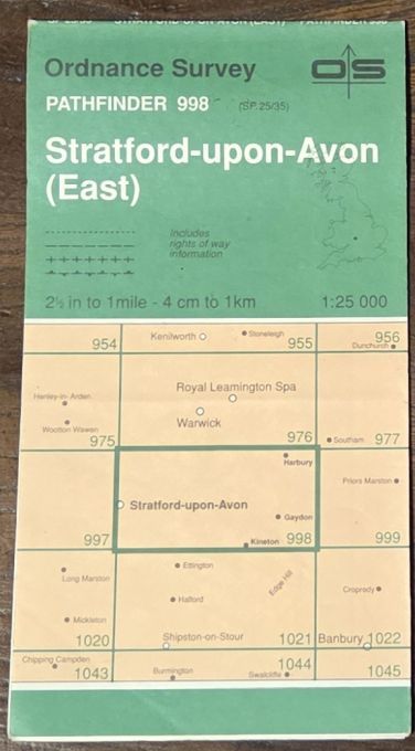 Stratford-upon-Avon (East). 1:25000 Pathfinder Map 998 (SP 25/35)