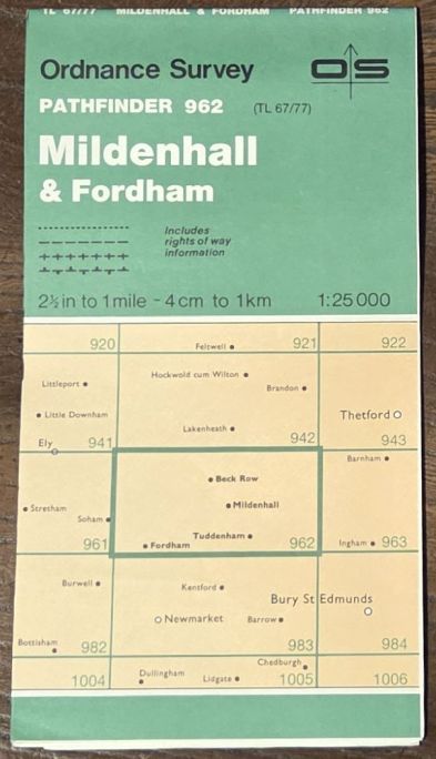 Mildenhall & Fordham. 1:25000 Pathfinder Map 962 (TL 67/77)