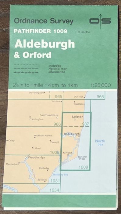 Aldeburgh & Orford. 1:25000 Pathfinder Map 1009 (TM 44/45)