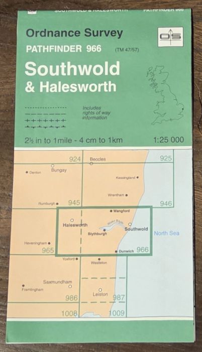 Southwold & Halesworth. 1:25000 Pathfinder Map 966 (TM 47/57)