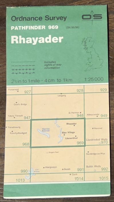 Rhayader. 1:25000 Pathfinder Map 969 (SN 86/96)