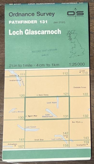 Loch Glascarnoch. 1:25000 Pathfinder Map 131 (NH 27/37)
