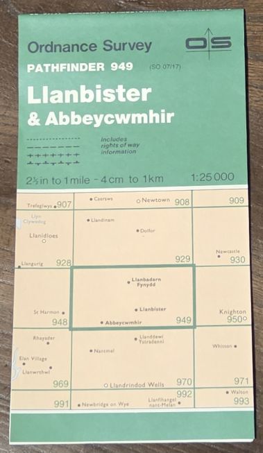 Llanbister & Abbeycwmhir. 1:25000 Pathfinder Map 949 (SO 07/17)