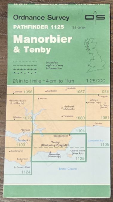 Manorbier & Tenby. 1:25000 Pathfinder Map 1125 (SS 09/19)