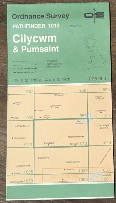 Cilycwm & Pumsaint. 1:25000 Pathfinder Map 1013 (SN 64/74)
