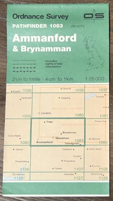Ammanford & Brynamman. 1:25000 Pathfinder Map 1083 (SN 61/71)