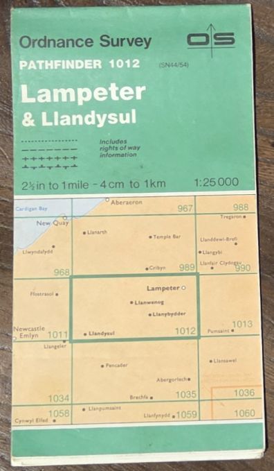 Lampeter & Llandysul. 1:25000 Pathfinder Map 1012 (SN 44/54)