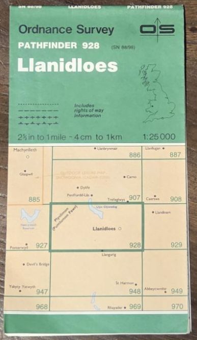 Llanidloes. 1:25000 Pathfinder Map 928 (SN 88/98)