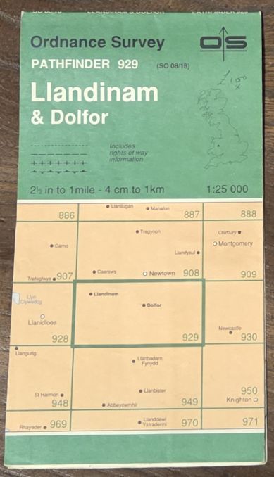 Llandinam & Dolfor. 1:25000 Pathfinder Map 929 (SO 08/18)