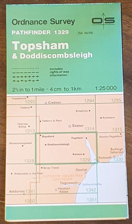Topsham & Doddiscombsleigh. 1:25000 Pathfinder Map 1329 (SX 88/98)