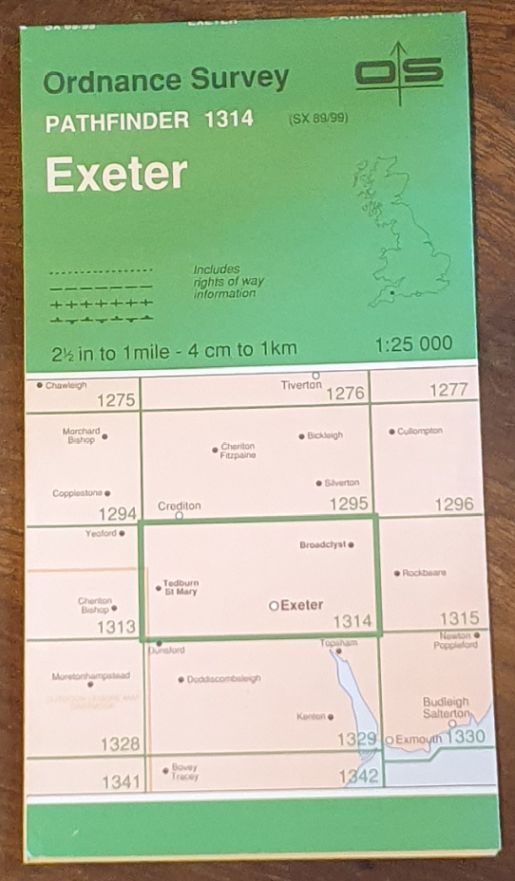Exeter. 1:25000 Pathfinder Map 1314 (SX 89/99)