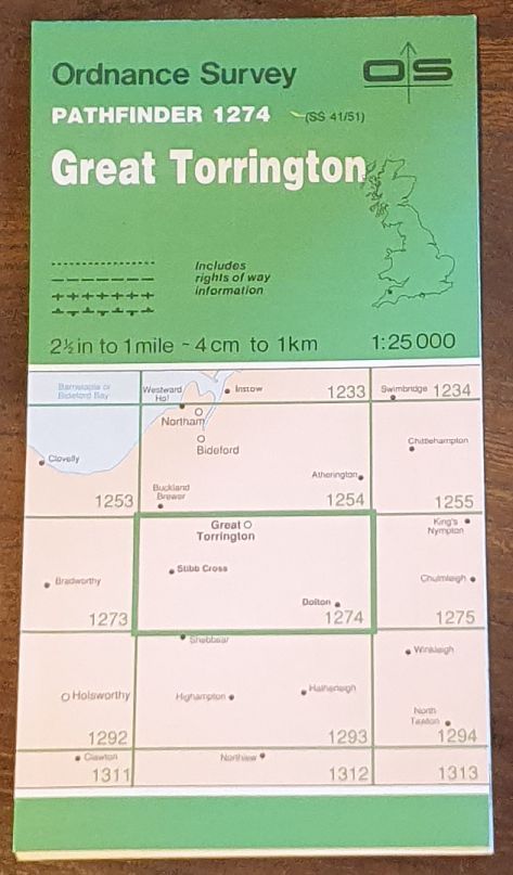 Great Torrington. 1:25000 Pathfinder Map 1274 (SS 41/51)