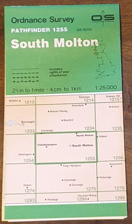 South Molton. 1:25000 Pathfinder Map 1255 (SS 62/72)