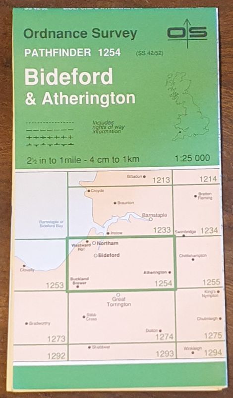 Bideford & Atherington. 1:25000 Pathfinder Map 1254 (SS 42/52)