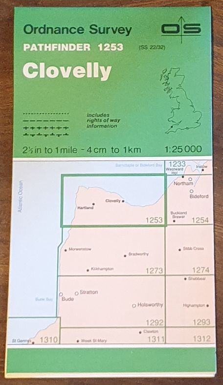 Clovelly. 1:25000 Pathfinder Map 1253 (SS 22/32)
