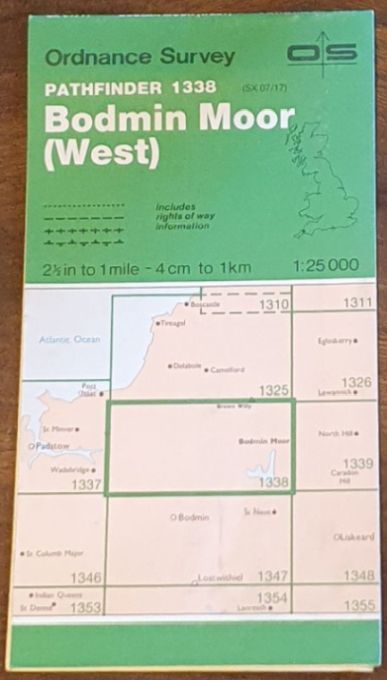Bodmin Moor (West). 1:25000 Pathfinder Map 1338 (SX 07/17)
