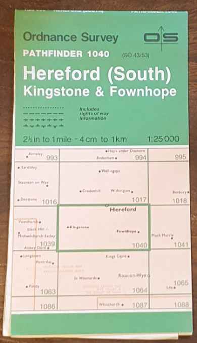 Hereford (South), Kingstone & Fownhope. 1:25000 Pathfinder Map 1040 (SO 43/53)