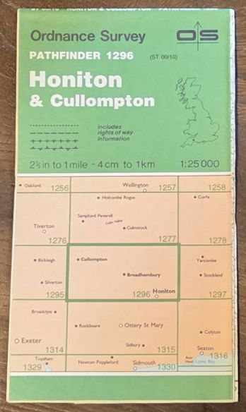 Honiton & Cullompton. 1:25000 Pathfinder Map 1296 (ST 00/10)
