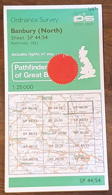 Banbury (North). 1:25000 Map, SP 44/54 (Pathfinder 1022)
