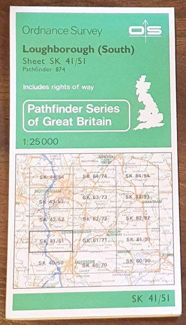 Loughborough (South). 1:25000 Map, SK 41/51 (Pathfinder 874)