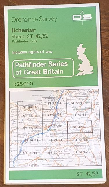 Ilchester. 1:25000 Map, ST 42/52 (Pathfinder 1259)
