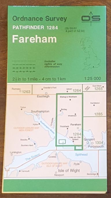 Fareham. 1:25000 Pathfinder Map 1284 (SU 50/51 & part of SZ59)