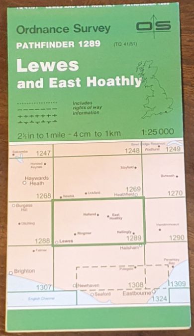 Lewes and East Hoathly. 1:25000 Pathfinder Map 1289 (TQ 41/51)