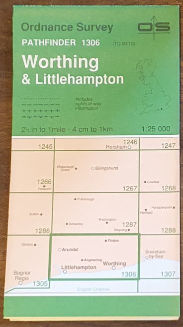 Worthing & Littlehampton. 1:25000 Pathfinder Map 1306 (TQ 00/10)