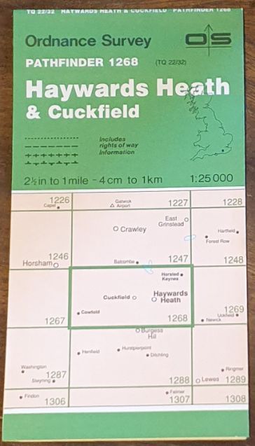 Haywards Heath & Cuckfield. 1:25000 Pathfinder Map 1268 (TQ 22/32)