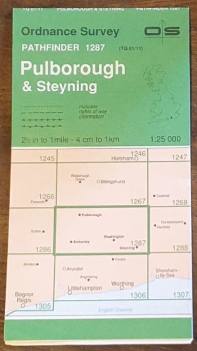 Pulborough & Steyning. 1:25000 Pathfinder Map 1287 (TQ 01/11)