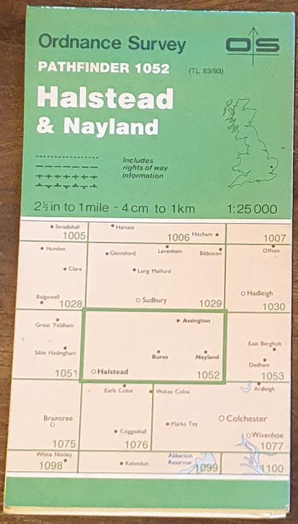 Halstead & Nayland. 1:25000 Pathfinder Map 1052 (TL 83/93)