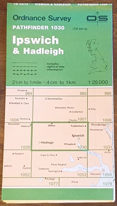Ipswich & Hadleigh. 1:25000 Pathfinder Map 1030 (TM 04/14)