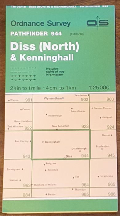Diss (North) & Kenninghall. 1:25000 Pathfinder Map 944 (TM 08/18)