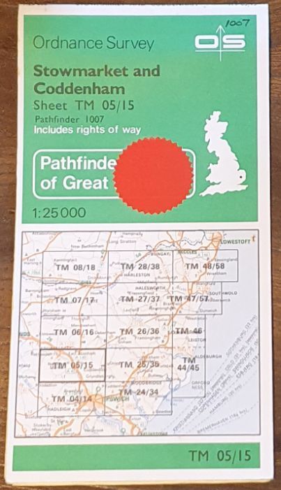 Stowmarket and Coddenham. 1:25000 Map, TM 05/15 (Pathfinder 1007)