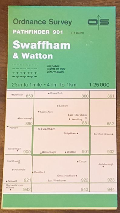 Swaffham & Watton. 1:25000 Pathfinder Map 901 (TF 80/90)