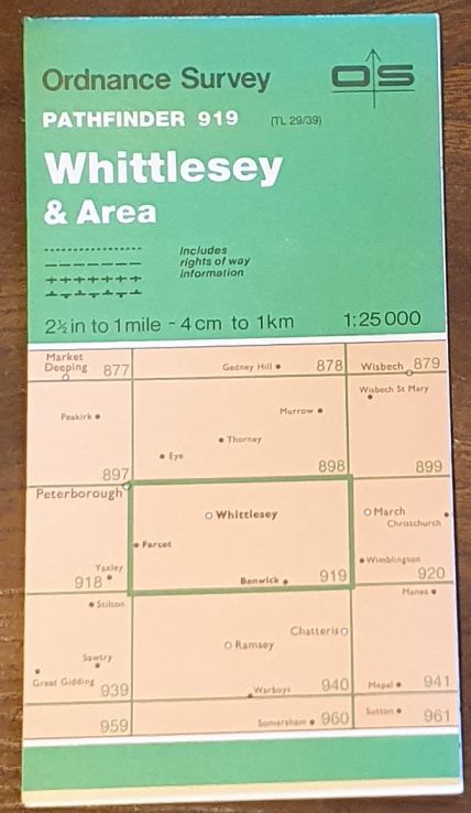 Whittlesey & Area. 1:25000 Pathfinder Map 919 (TL 29/39)