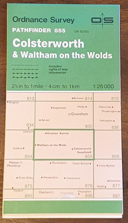 Colsterworth & Waltham on the Wolds. 1:25000 Pathfinder Map 855 (SK 82/92)