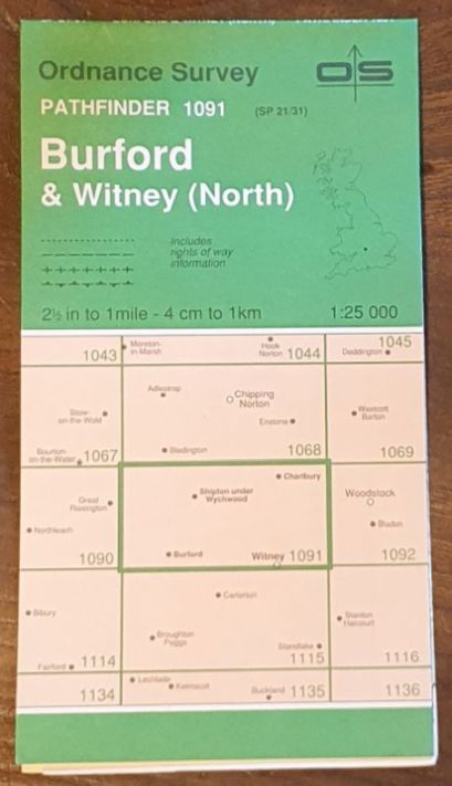 Burford & Witney (North). 1:25000 Pathfinder Map 1091 (SP 21/31)