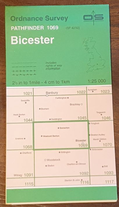 Bicester. 1:25000 Pathfinder Map 1069 (SP 42/52)