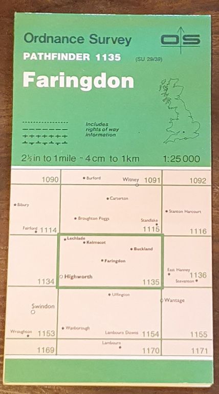 Faringdon. 1:25000 Pathfinder Map 1135 (SU 29/39)