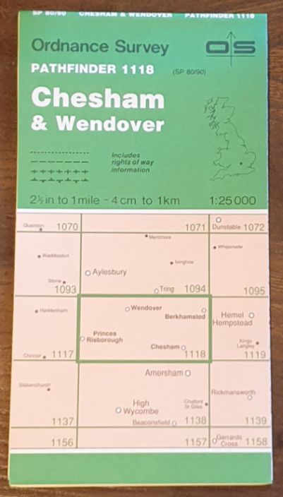 Chesham & Wendover. 1:25000 Pathfinder Map 1118 (SP 80/90)