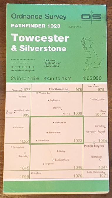 Towcester & Silverstone. 1:25000 Pathfinder Map 1023 (SP 64/74)