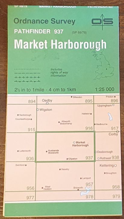 Market Harborough. 1:25000 Pathfinder Map 937 (SP 68/78)